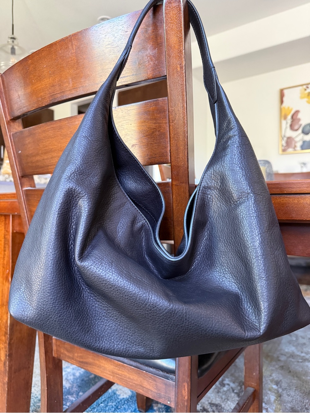 Madewell Mylie Black Pebbled Leather Shoulder Bag